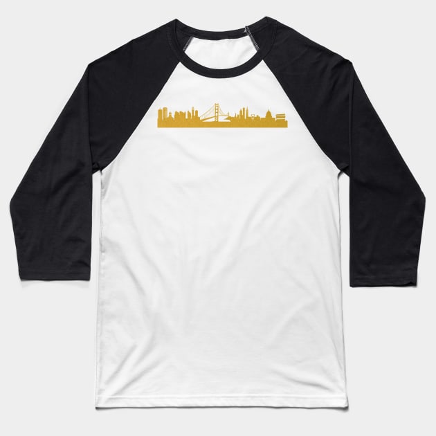 Golden San Francisco Baseball T-Shirt by 44spaces